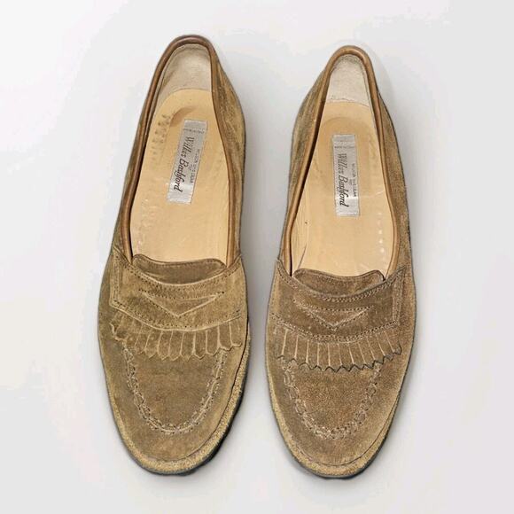 Men\'s Wilson & Dean Wilkes Bashford Brown Suede Loafers Slip On Shoes Size 10 M